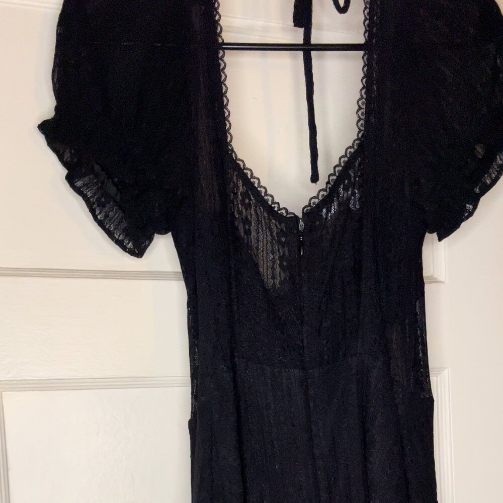 Baby Doll Black Lace Dress Urban Outfitters